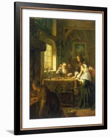 At the Pawn Broker's, 1852-Laurent Didier Detouche-Framed Giclee Print