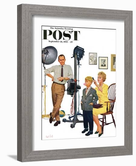 "At the Photographer" Saturday Evening Post Cover, September 26, 1959-Kurt Ard-Framed Giclee Print