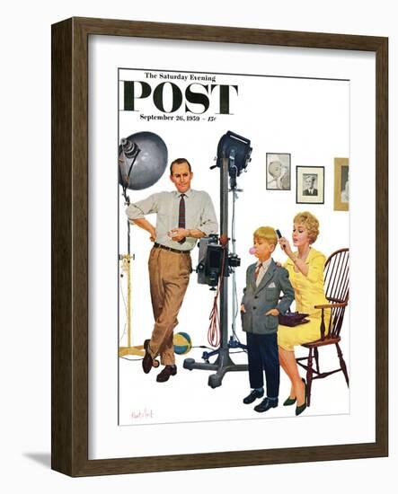 "At the Photographer" Saturday Evening Post Cover, September 26, 1959-Kurt Ard-Framed Giclee Print