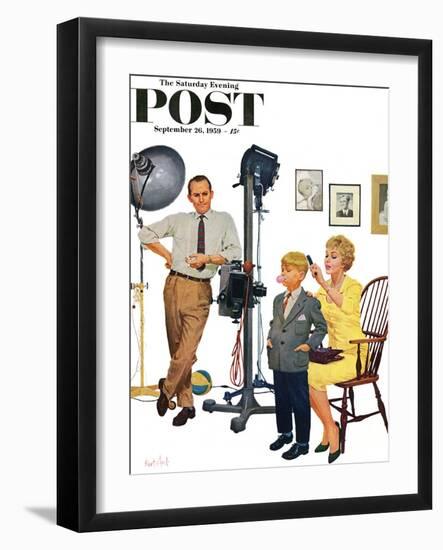 "At the Photographer" Saturday Evening Post Cover, September 26, 1959-Kurt Ard-Framed Giclee Print