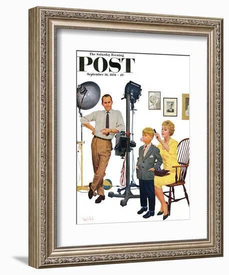 "At the Photographer" Saturday Evening Post Cover, September 26, 1959-Kurt Ard-Framed Giclee Print