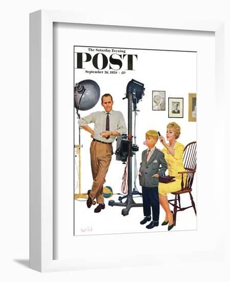 "At the Photographer" Saturday Evening Post Cover, September 26, 1959-Kurt Ard-Framed Giclee Print