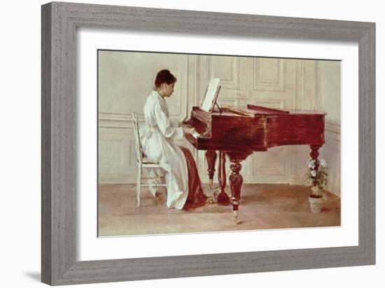 At the Piano, 1887-Theodore Robinson-Framed Giclee Print