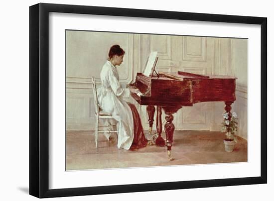 At the Piano, 1887-Theodore Robinson-Framed Giclee Print