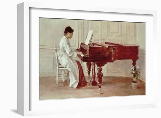 At the Piano, 1887-Theodore Robinson-Framed Giclee Print