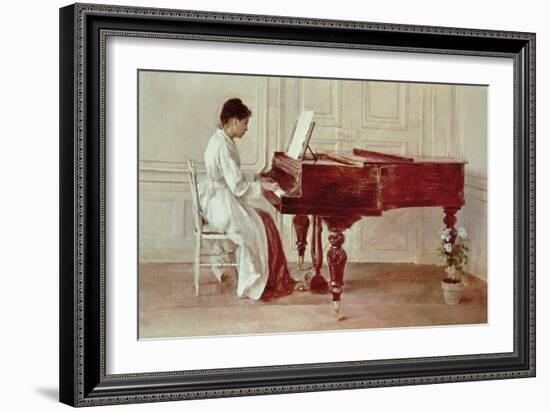 At the Piano, 1887-Theodore Robinson-Framed Giclee Print