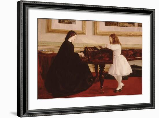 At The Piano-James McNeill Whistler-Framed Giclee Print