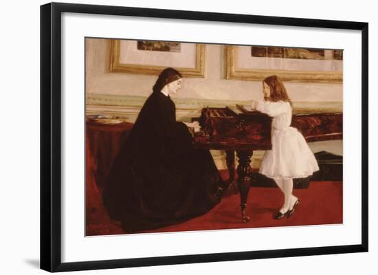 At The Piano-James McNeill Whistler-Framed Giclee Print