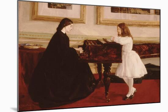 At The Piano-James McNeill Whistler-Mounted Giclee Print