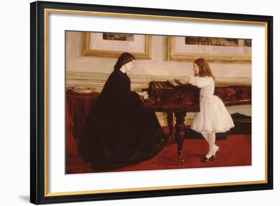 At The Piano-James McNeill Whistler-Framed Giclee Print