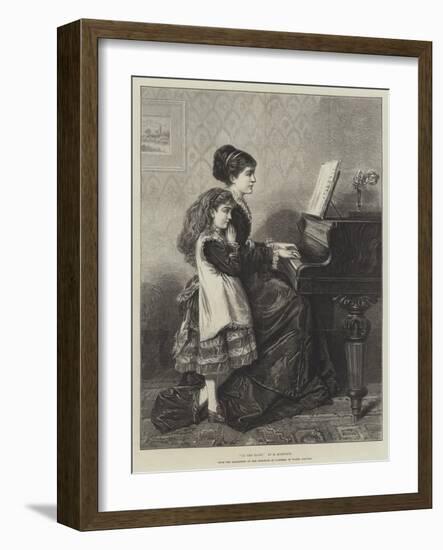 At the Piano-George Goodwin Kilburne-Framed Giclee Print