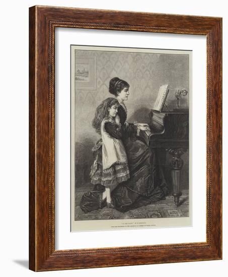 At the Piano-George Goodwin Kilburne-Framed Giclee Print