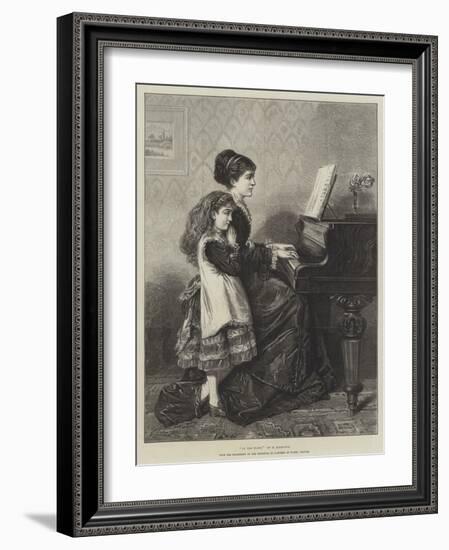 At the Piano-George Goodwin Kilburne-Framed Giclee Print