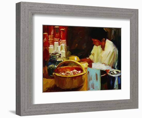 At the Pizza Place-Pam Ingalls-Framed Premium Giclee Print