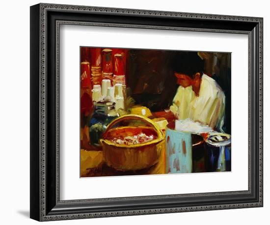 At the Pizza Place-Pam Ingalls-Framed Premium Giclee Print