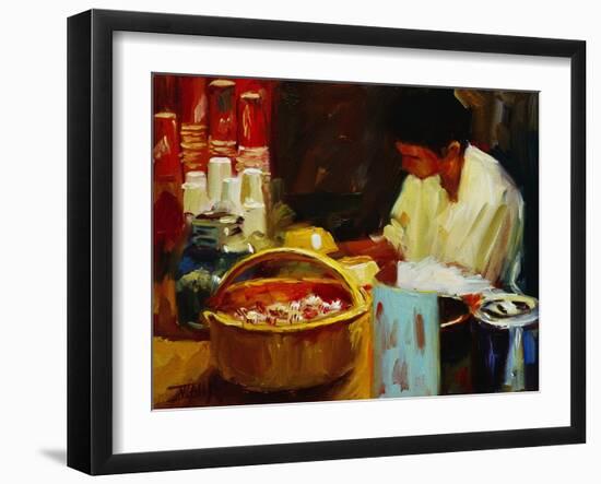 At the Pizza Place-Pam Ingalls-Framed Giclee Print