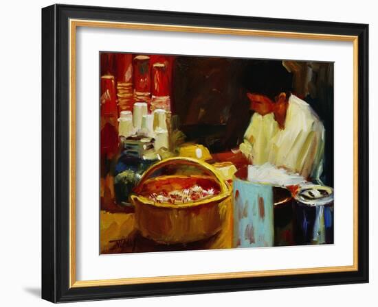 At the Pizza Place-Pam Ingalls-Framed Giclee Print