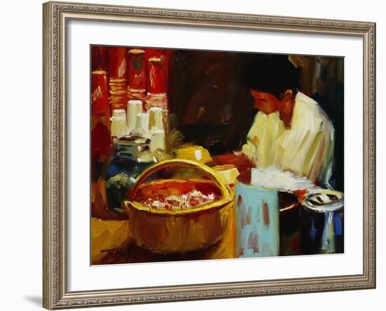 At the Pizza Place-Pam Ingalls-Framed Giclee Print