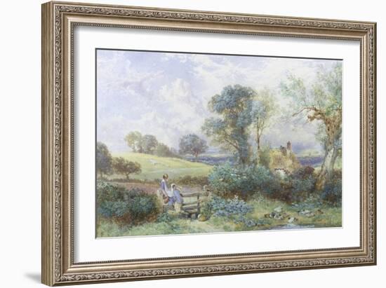 At the Pond-Myles Birket Foster-Framed Giclee Print