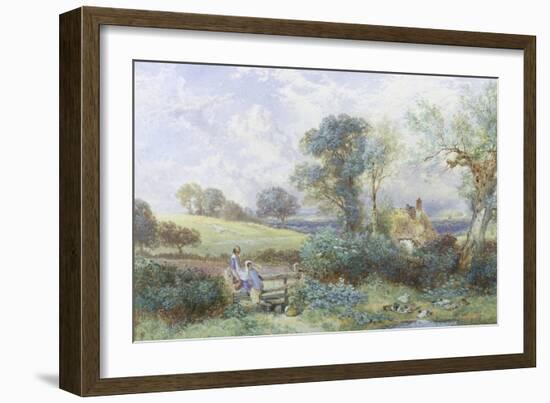 At the Pond-Myles Birket Foster-Framed Giclee Print