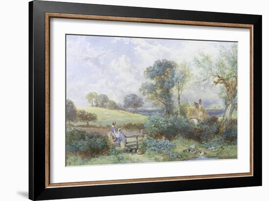 At the Pond-Myles Birket Foster-Framed Giclee Print