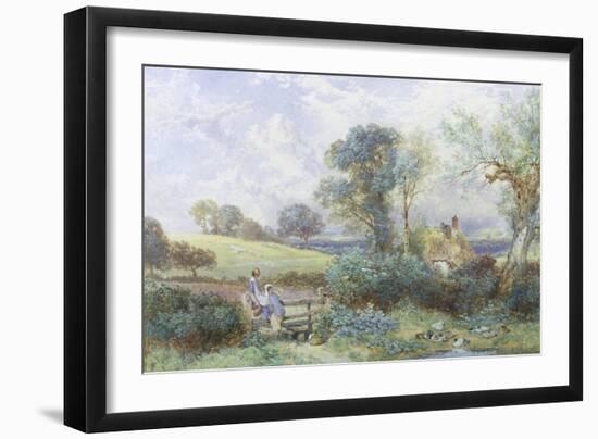 At the Pond-Myles Birket Foster-Framed Giclee Print