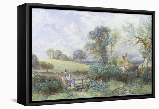 At the Pond-Myles Birket Foster-Framed Premier Image Canvas