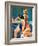 "At the Pool,"August 28, 1937-John LaGatta-Framed Giclee Print