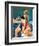 "At the Pool,"August 28, 1937-John LaGatta-Framed Giclee Print