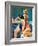 "At the Pool,"August 28, 1937-John LaGatta-Framed Giclee Print