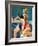 "At the Pool,"August 28, 1937-John LaGatta-Framed Giclee Print