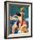 "At the Pool,"August 28, 1937-John LaGatta-Framed Giclee Print