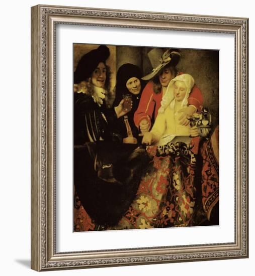 At the Procuress-Johannes Vermeer-Framed Giclee Print