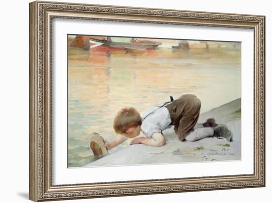 At the Quayside-Henri Jules Jean Geoffroy-Framed Giclee Print