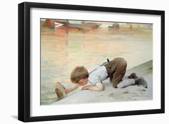 At the Quayside-Henri Jules Jean Geoffroy-Framed Giclee Print