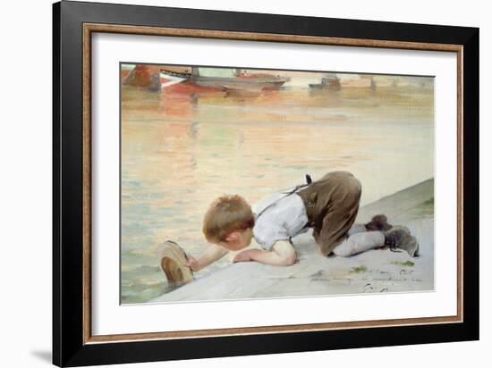 At the Quayside-Henri Jules Jean Geoffroy-Framed Giclee Print