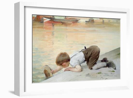 At the Quayside-Henri Jules Jean Geoffroy-Framed Giclee Print