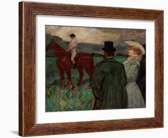 At the Race Tracks, 1899-Henri de Toulouse-Lautrec-Framed Giclee Print