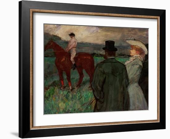 At the Race Tracks, 1899-Henri de Toulouse-Lautrec-Framed Giclee Print