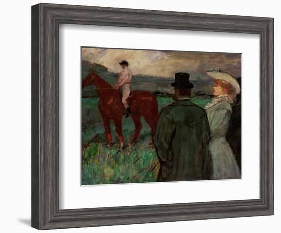 At the Race Tracks, 1899-Henri de Toulouse-Lautrec-Framed Giclee Print