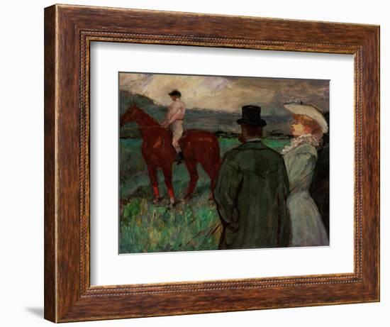 At the Race Tracks, 1899-Henri de Toulouse-Lautrec-Framed Giclee Print