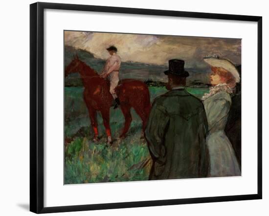 At the Race Tracks, 1899-Henri de Toulouse-Lautrec-Framed Giclee Print