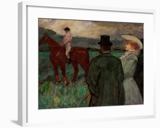 At the Race Tracks, 1899-Henri de Toulouse-Lautrec-Framed Giclee Print