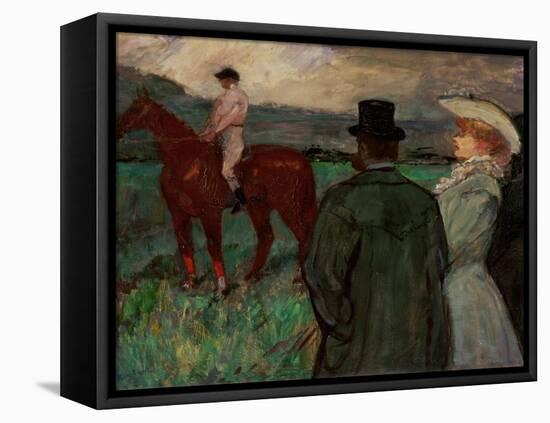 At the Race Tracks, 1899-Henri de Toulouse-Lautrec-Framed Premier Image Canvas