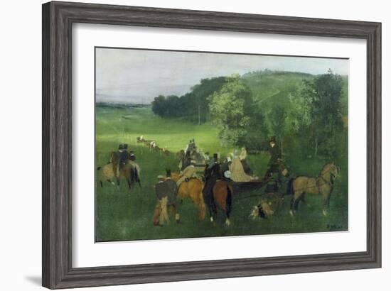 At the Racecourse, 1860-62-Edgar Degas-Framed Giclee Print