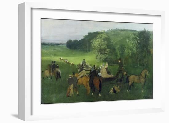 At the Racecourse, 1860-62-Edgar Degas-Framed Giclee Print