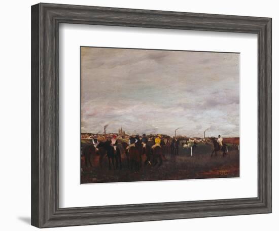 At the Racecourse, before the Race, 1872/73-Edgar Degas-Framed Giclee Print