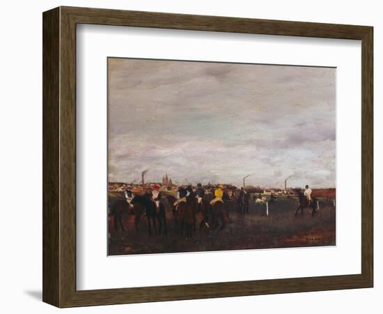 At the Racecourse, before the Race, 1872/73-Edgar Degas-Framed Giclee Print