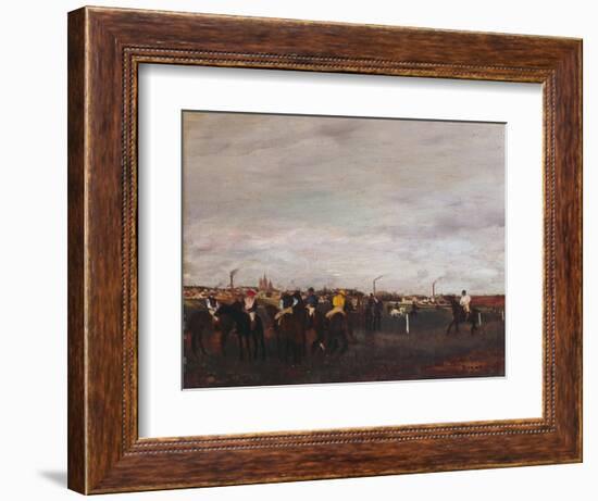 At the Racecourse, before the Race, 1872/73-Edgar Degas-Framed Giclee Print