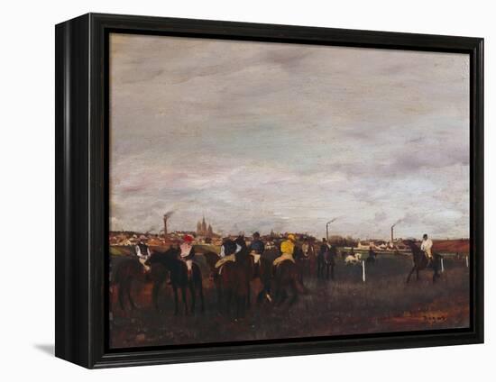 At the Racecourse, before the Race, 1872/73-Edgar Degas-Framed Premier Image Canvas